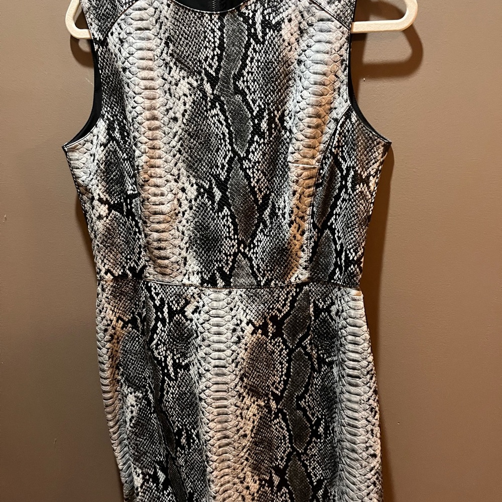 Snakeskin Print Sleeveless Dress